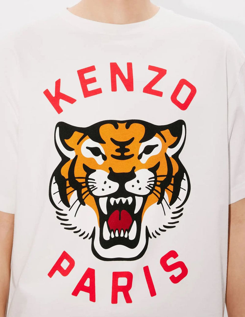 Camiseta Kenzo Oversized Lucky Tiger Blanca Unisex