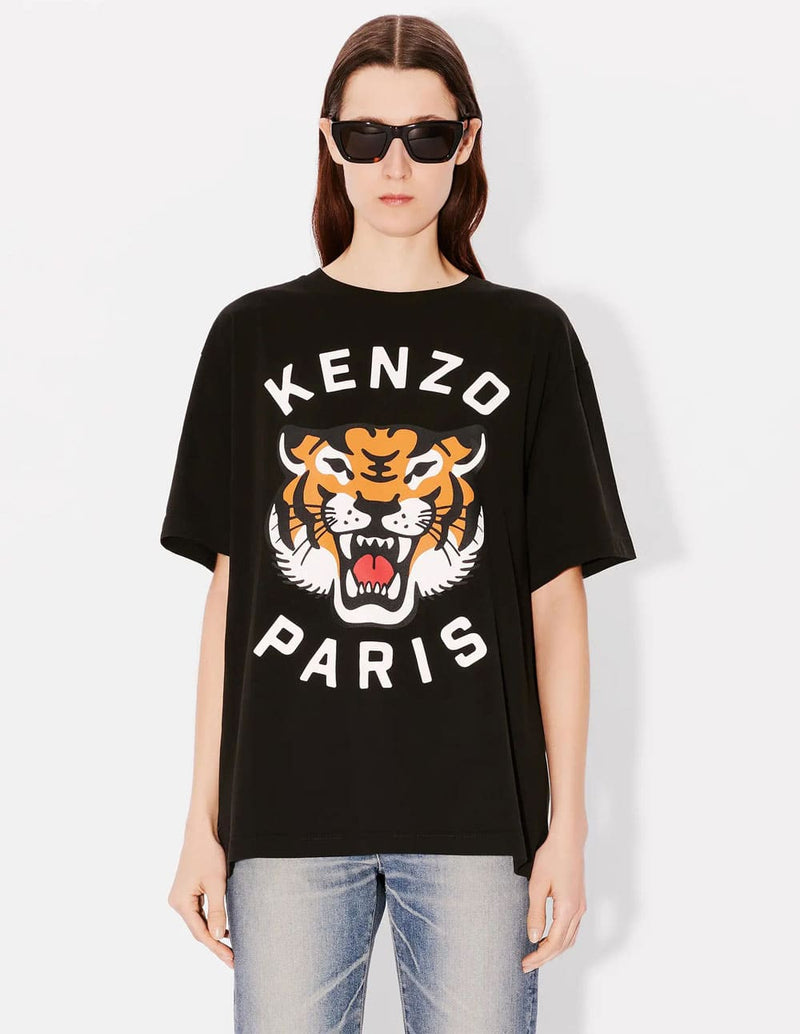 Camiseta Kenzo Oversized Lucky Tiger Negra Unisex