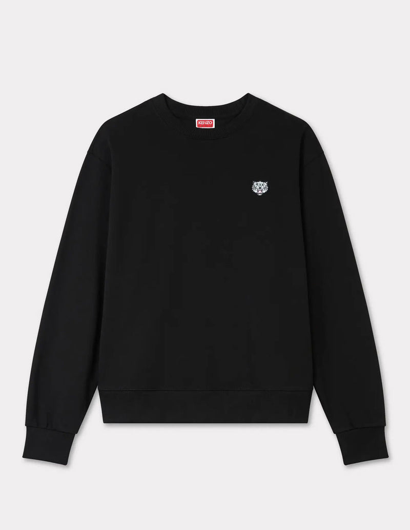 Sudadera Kenzo Happy Tiger Bordada Negra Hombre
