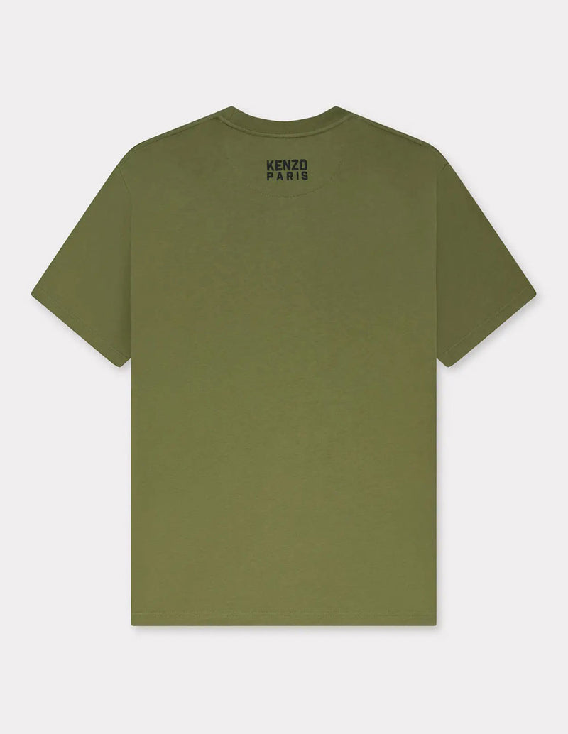 Camiseta Kenzo con Bordado Kenzo Happy Tiger Verde Hombre