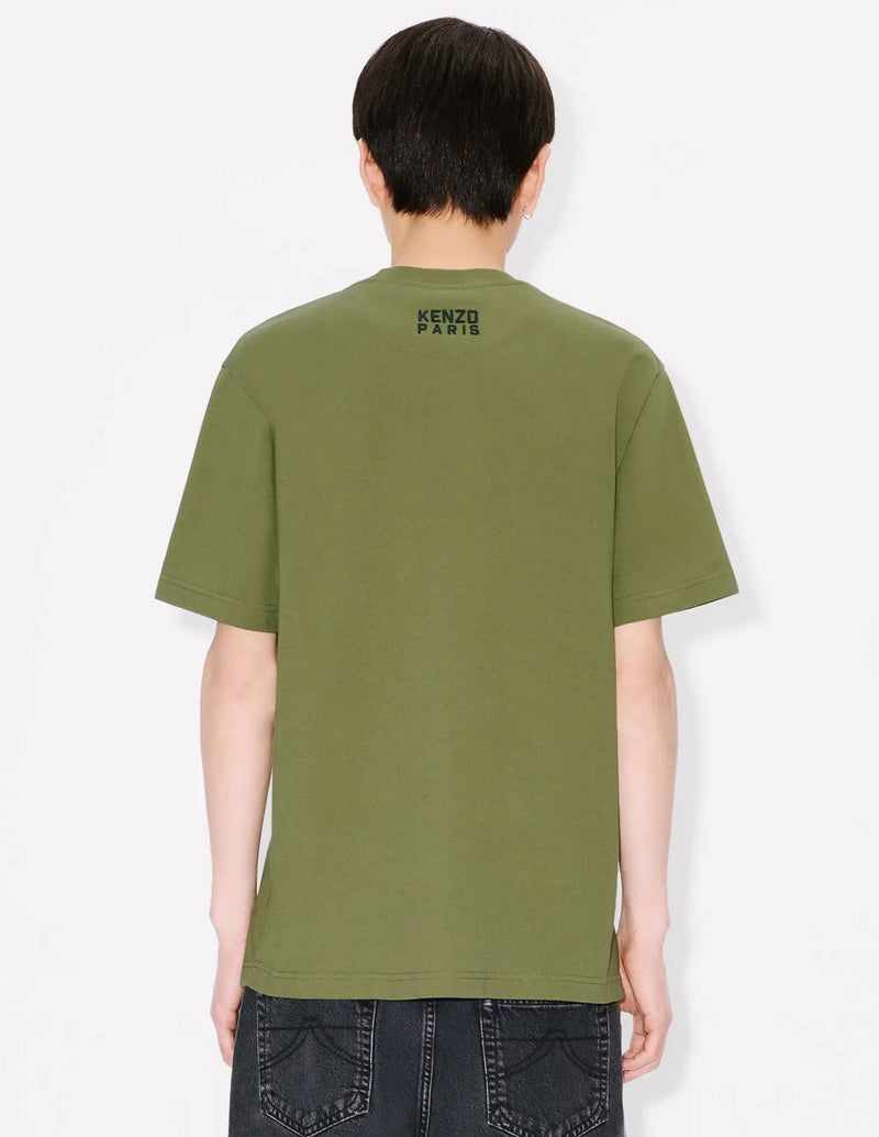 Camiseta Kenzo con Bordado Kenzo Happy Tiger Verde Hombre