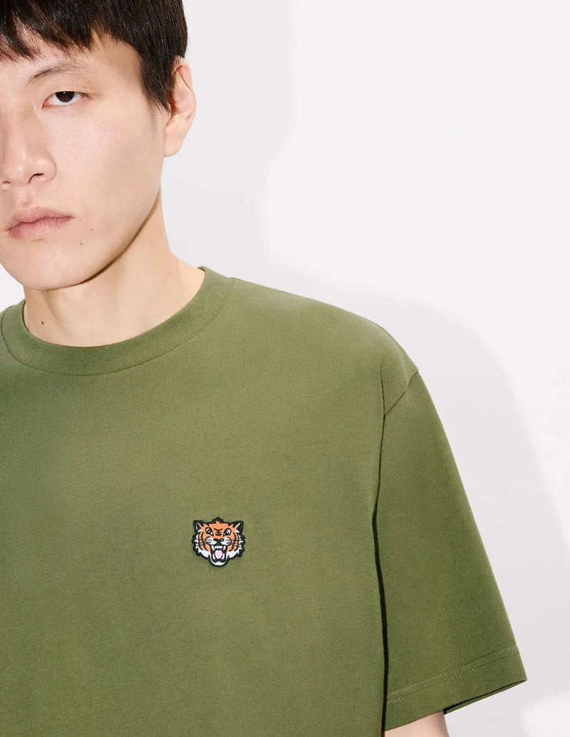 Camiseta Kenzo con Bordado Kenzo Happy Tiger Verde Hombre