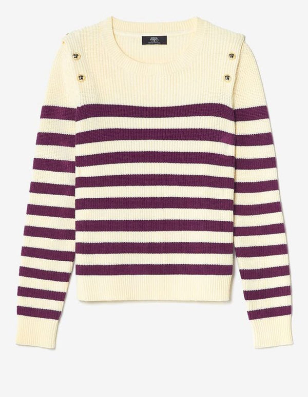 Jersey Le Temps des Cerises Fania Beige y Morado Mujer