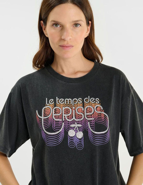 Camiseta Le Temps des Cerises Finode Negra Mujer