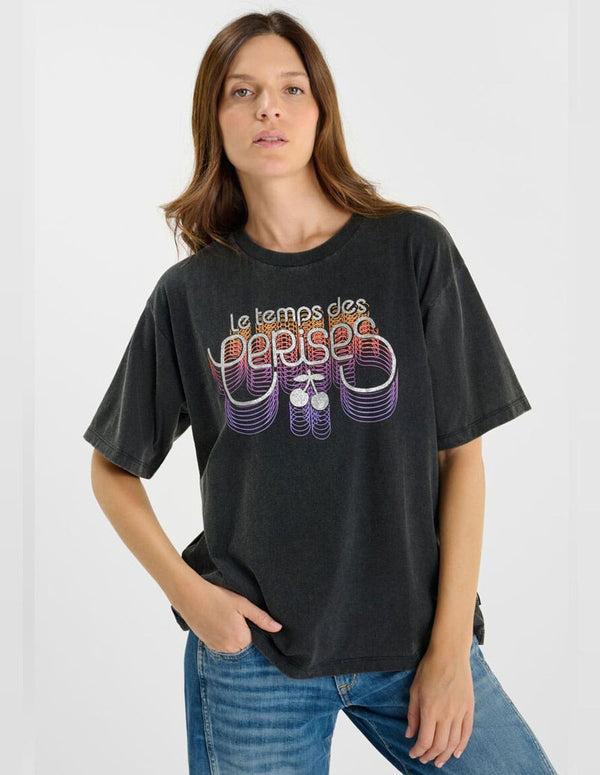 Camiseta Le Temps des Cerises Finode Negra Mujer