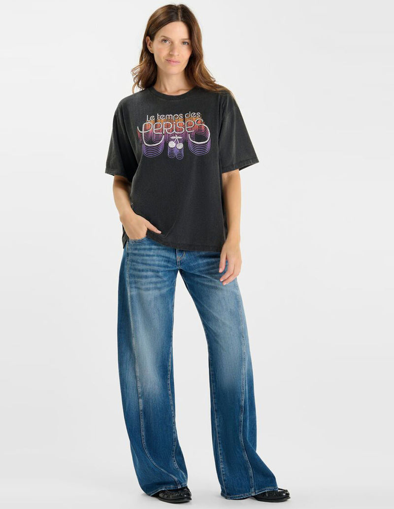 Camiseta Le Temps des Cerises Finode Negra Mujer