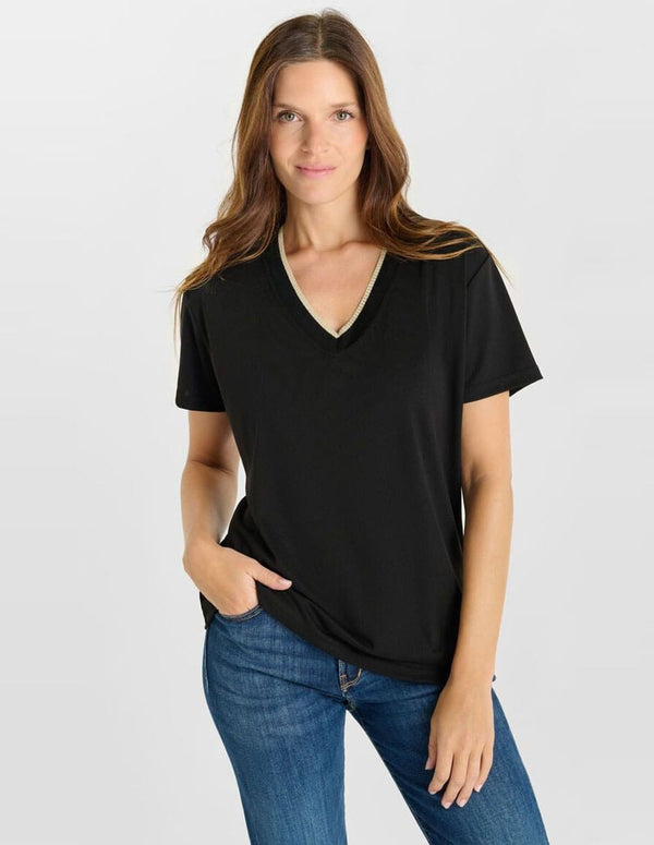 Camiseta Le Temps des Cerises Fuka Negra Mujer
