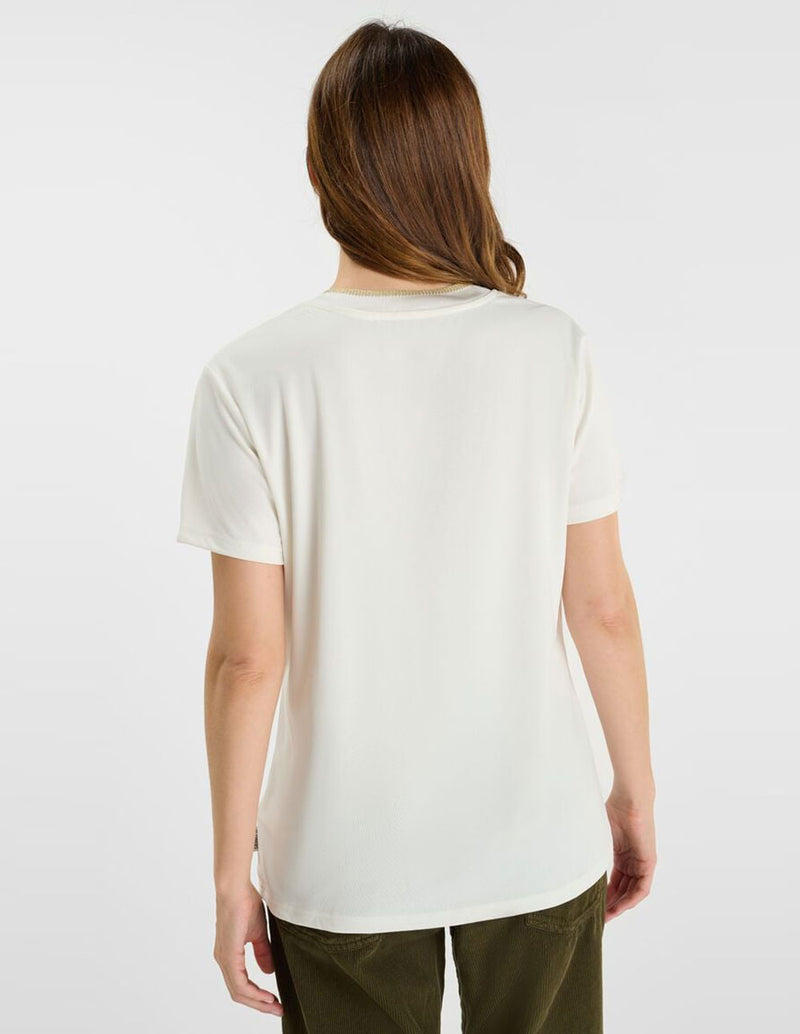 Camiseta Le Temps des Cerises Fuka Beige Mujer