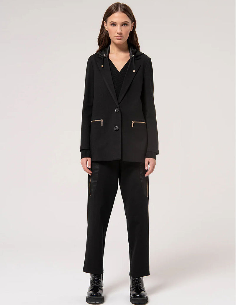 Blazer Fracomina Single Breasted Negra Mujer