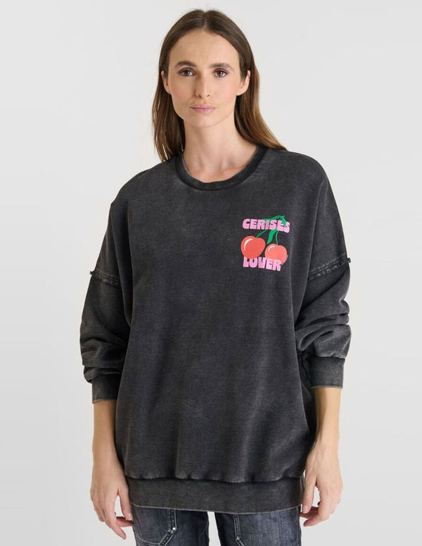 Sudadera Le Temps des Cerises Jules Negra Mujer