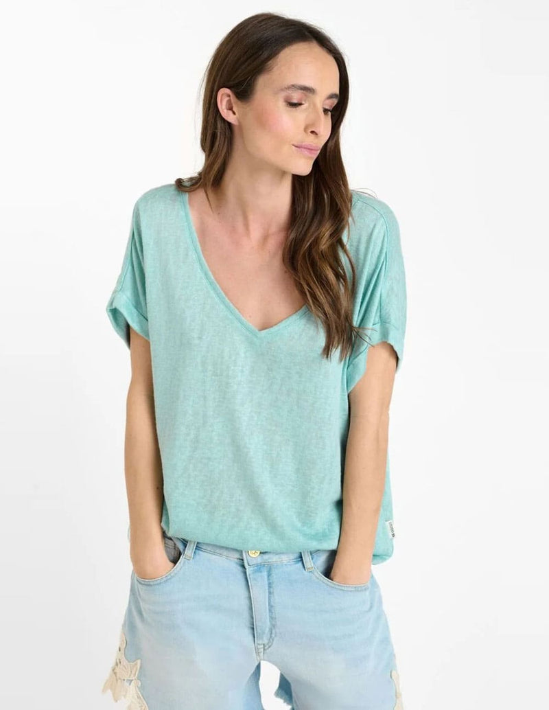 Camiseta Le Temps des Cerises Pati Verde Mujer