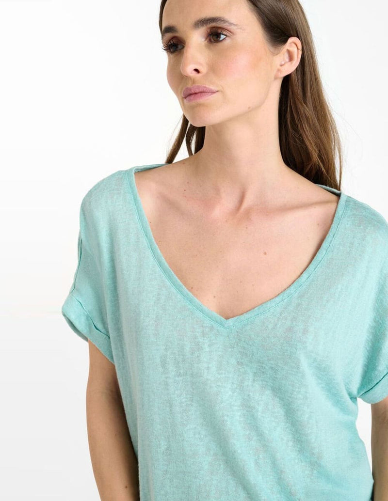 Camiseta Le Temps des Cerises Pati Verde Mujer
