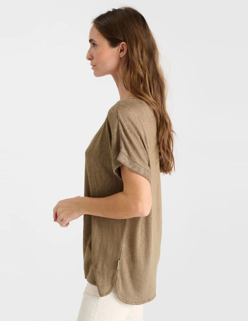 Camiseta Le Temps des Cerises Pati Marrón Mujer