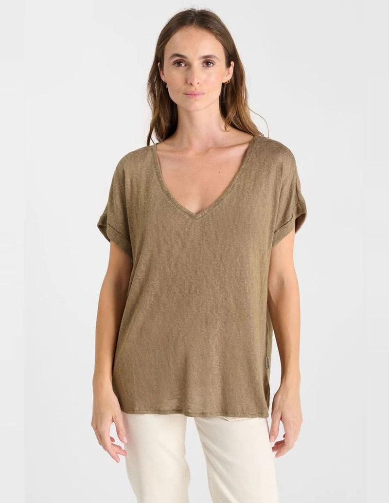 Camiseta Le Temps des Cerises Pati Marrón Mujer