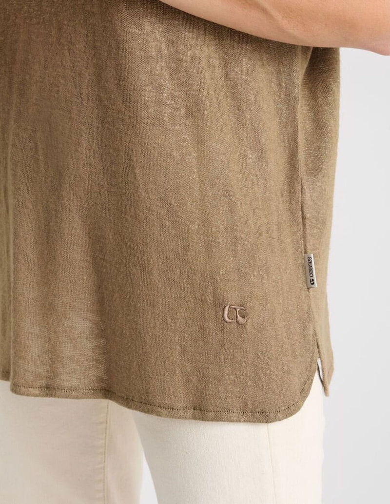 Camiseta Le Temps des Cerises Pati Marrón Mujer