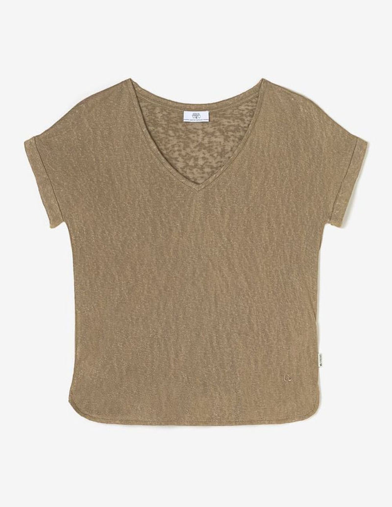 Camiseta Le Temps des Cerises Pati Marrón Mujer