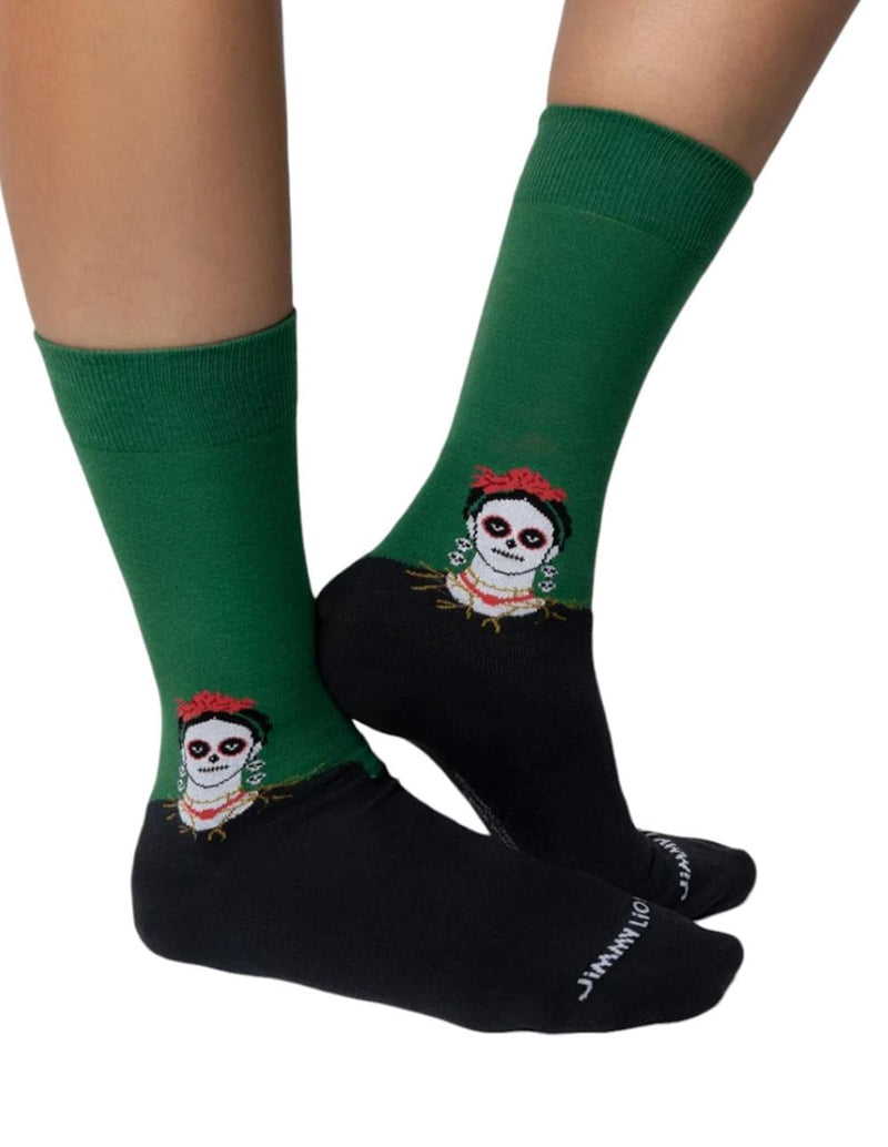 Calcetines Jimmy Lion Frida Catrina Verdes Unisex