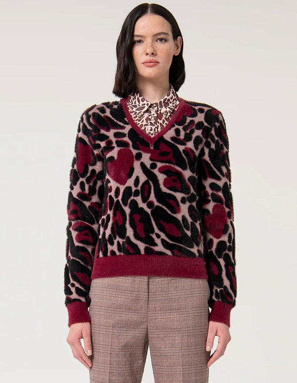 Jersey Fracomina Animalier Efect Multicolor Mujer