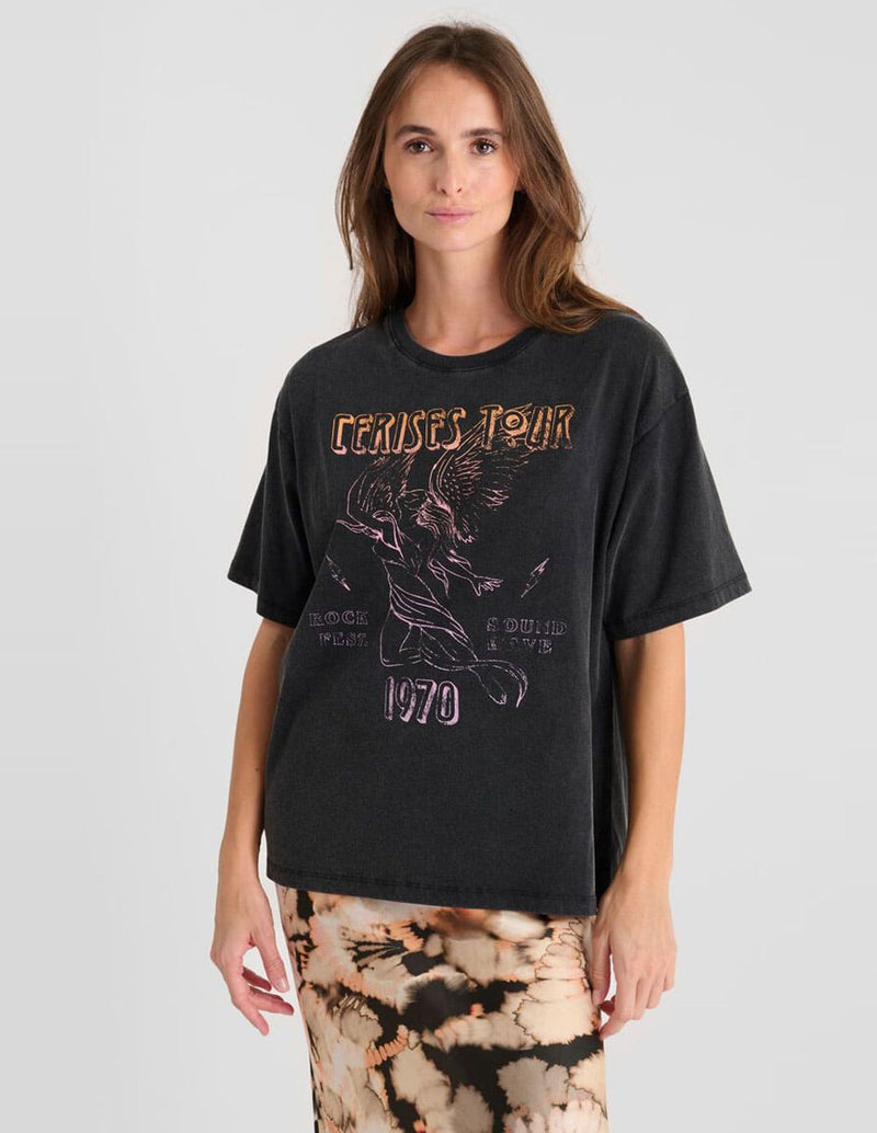 Camiseta Le Temps des Cerises Scavo Negra Mujer