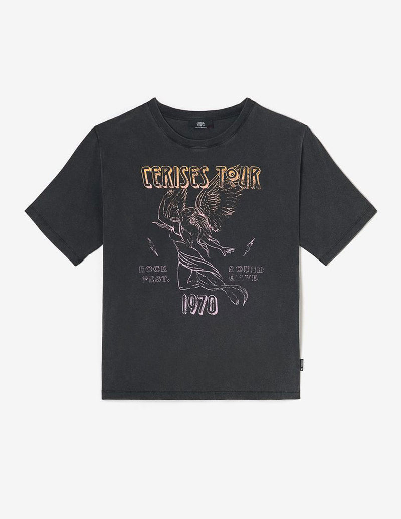 Camiseta Le Temps des Cerises Scavo Negra Mujer