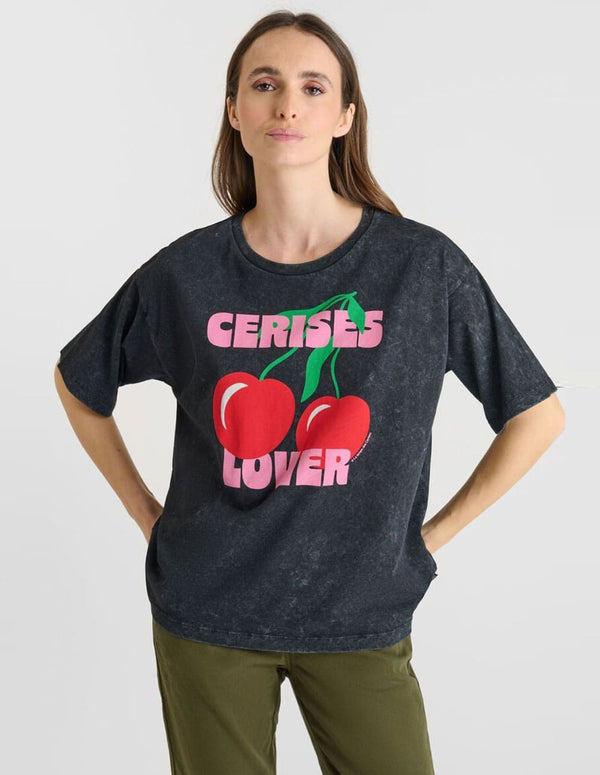 Camiseta Le Temps des Cerises Spears Negra Mujer