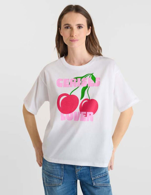 Camiseta Le Temps des Cerises Spears Blanca Mujer