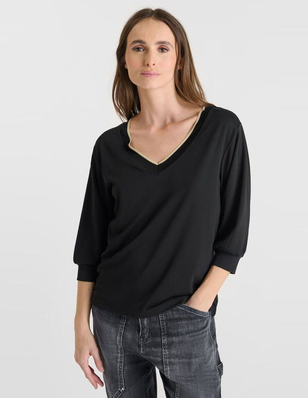 Camiseta Le Temps des Cerises Ticka Negra Mujer