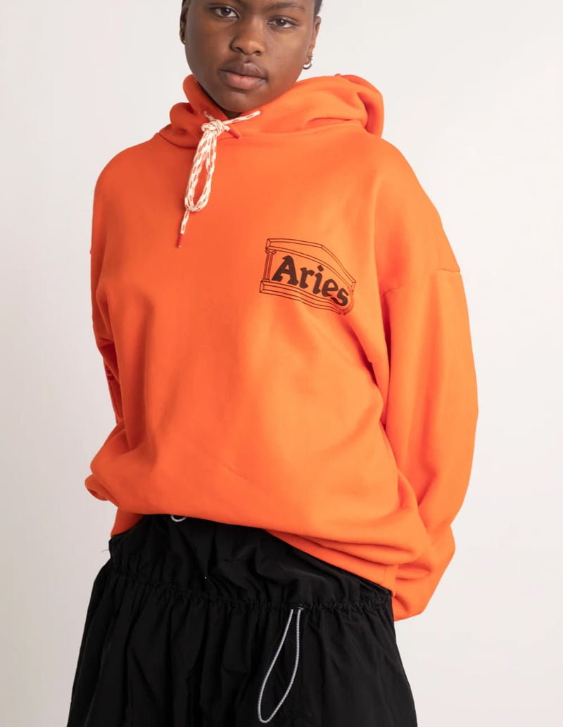 Sudadera con Capucha Aries Column Naranja Unisex