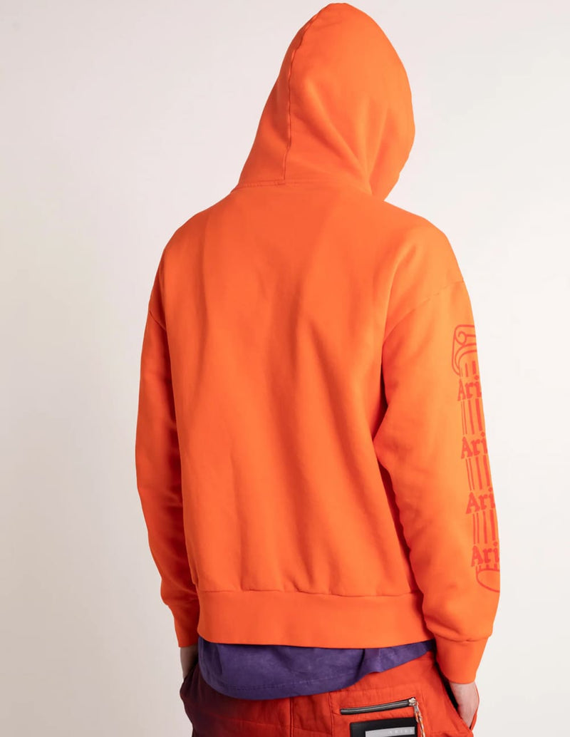 Sudadera con Capucha Aries Column Naranja Unisex