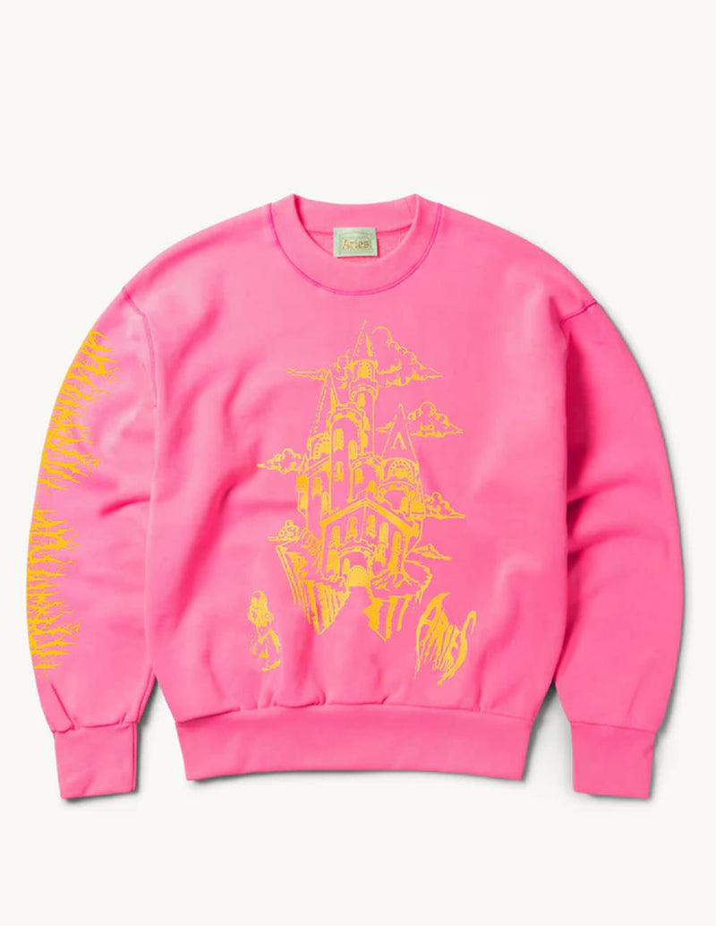 Sudadera Aries Castle Fluoro Dye Rosa Unisex