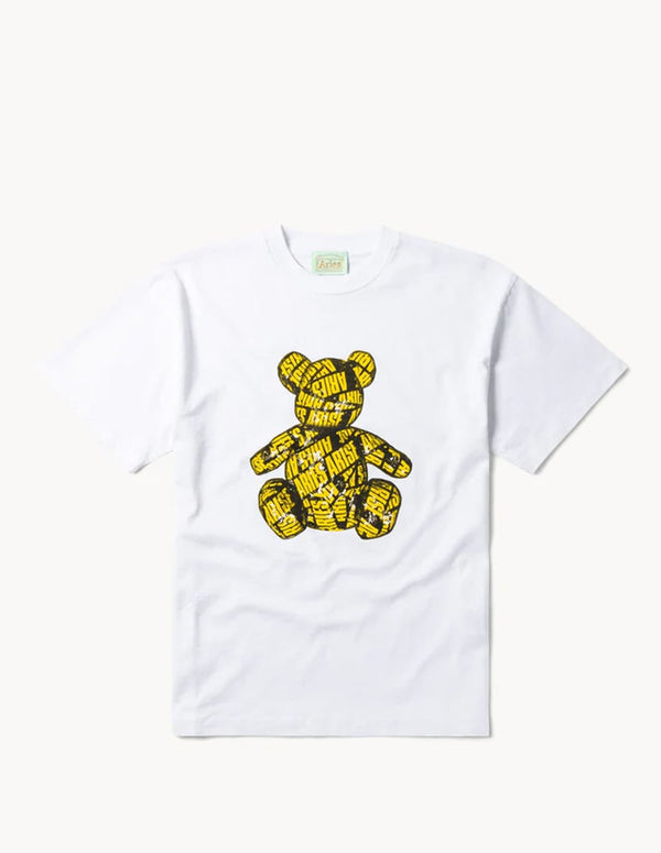 Camiseta Aries Taped Teddy Blanca Unisex
