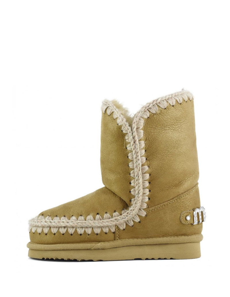 Botas MOU Eskimo 24 Rhinestones Logo Marrones Mujer