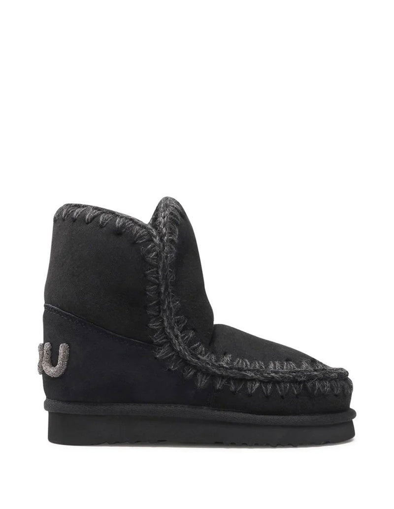 Botas MOU Eskimo 18 Glitter Logo Negras Mujer