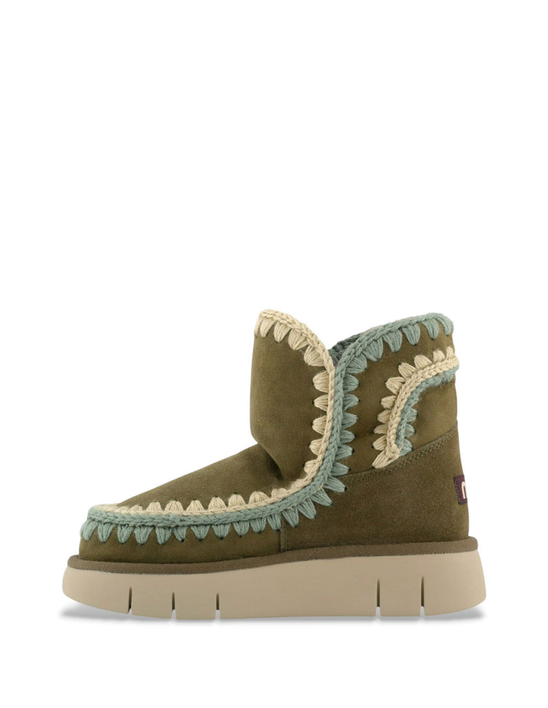 Botas MOU Bounce Overstitching Verdes Mujer