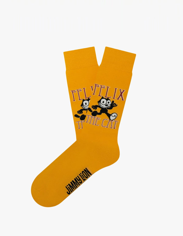 Jimmy Lion Felix The Cat Yellow Socks Unisex