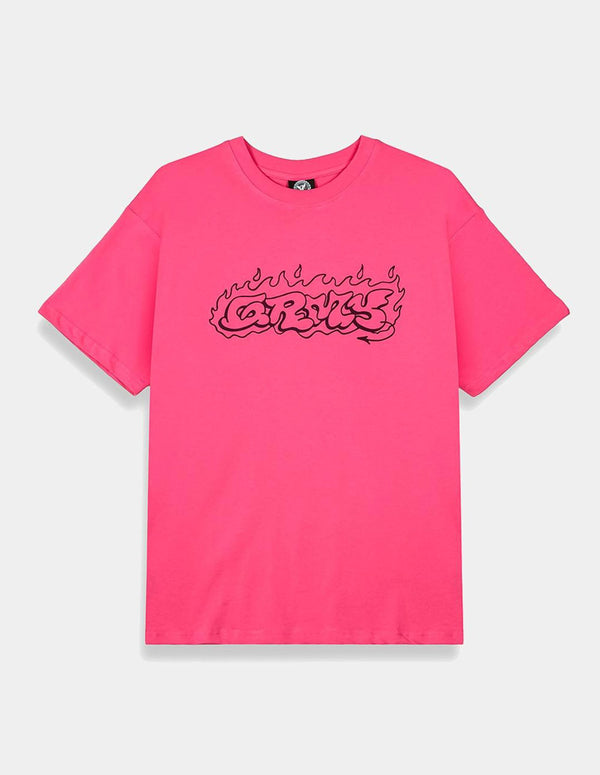 Camiseta Grimey The Shelter Throw Up Rosa Unisex