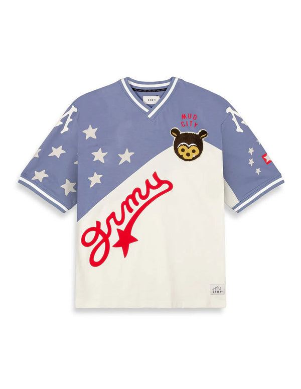 Camiseta Grimey Mud´S The Residence Azul y Blanca Unisex
