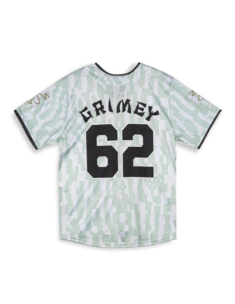 Camiseta Baseball Grimey Lucky Dragon Mesh Blanca Unisex