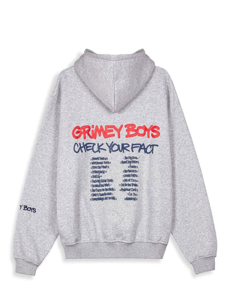 Sudadera con Capucha Grimey Grimey Boys Gris Unisex