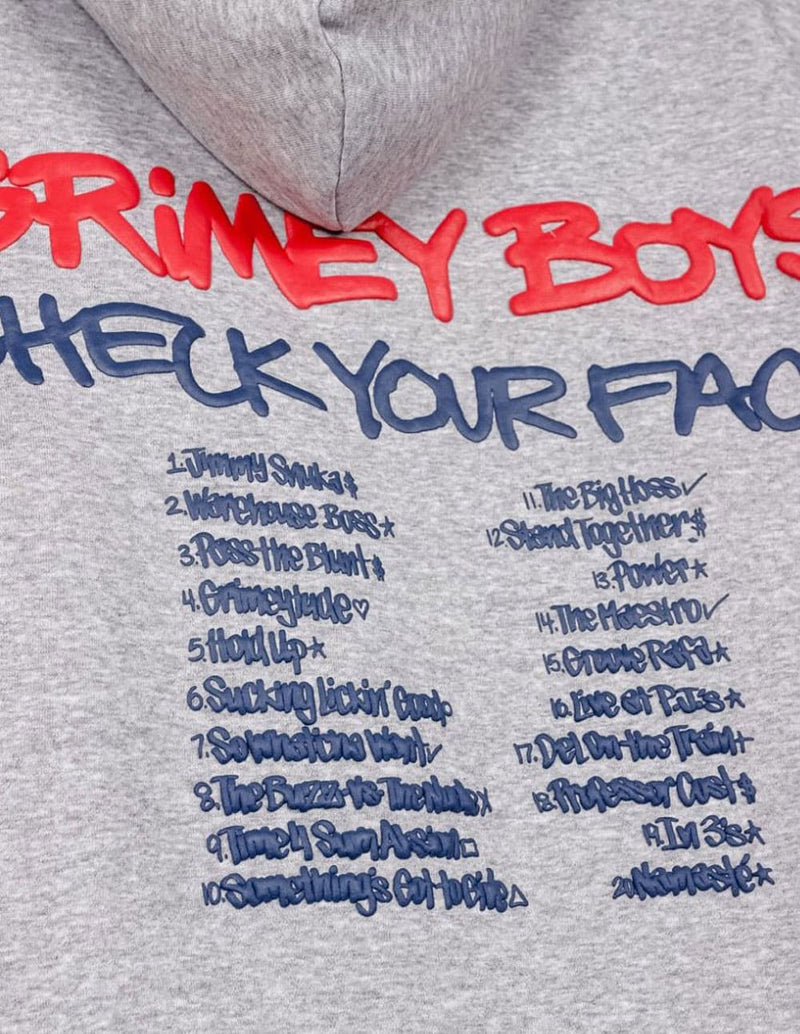 Sudadera con Capucha Grimey Grimey Boys Gris Unisex