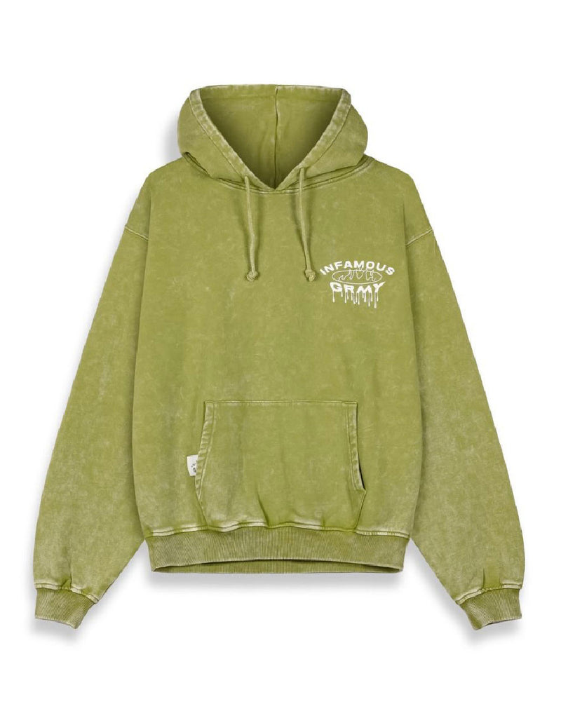 Sudadera con Capucha Grimey Follow The Dollar Washed Verde Unisex