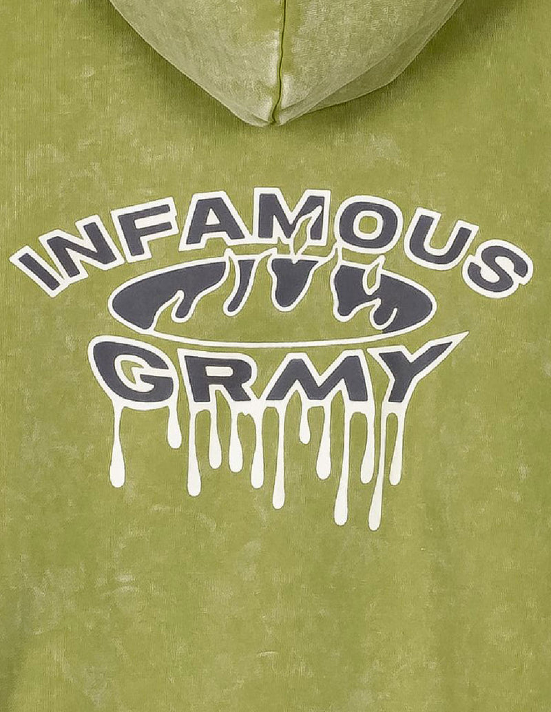 Sudadera con Capucha Grimey Follow The Dollar Washed Verde Unisex