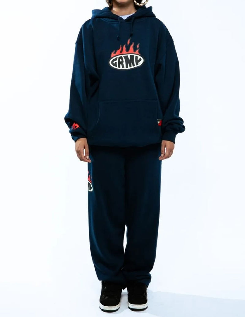 Sudadera con Capucha Grimey Boxy Scratching Memories Azul Unisex