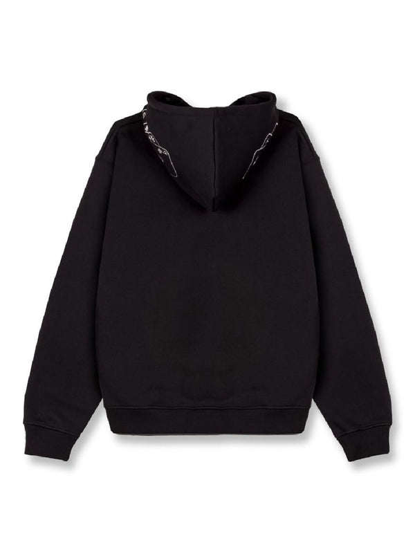 Sudadera con Capucha Grimey Deeper Heavy-weight Negra Unisex