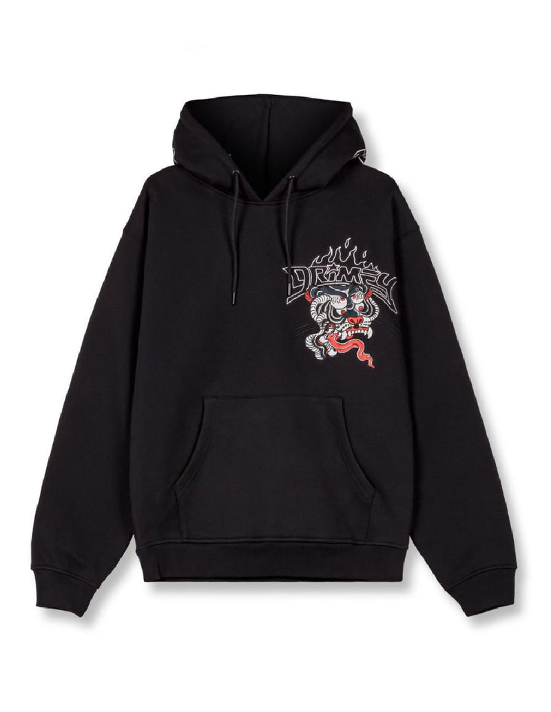 Sudadera con Capucha Grimey Deeper Heavy-weight Negra Unisex