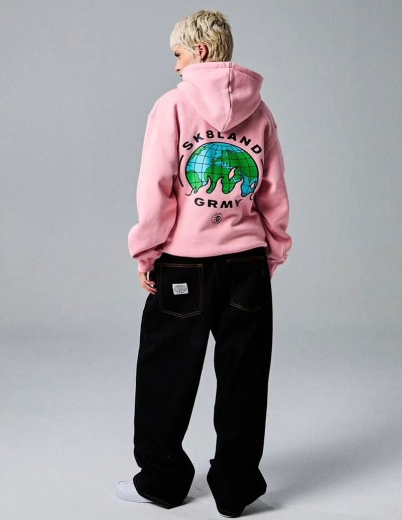 Sudadera con Capucha Grimey X Sk8Land Rosa Unisex