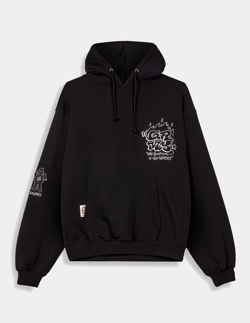 Sudadera con Capucha Grimey The Shelter Boxy Negra Unisex