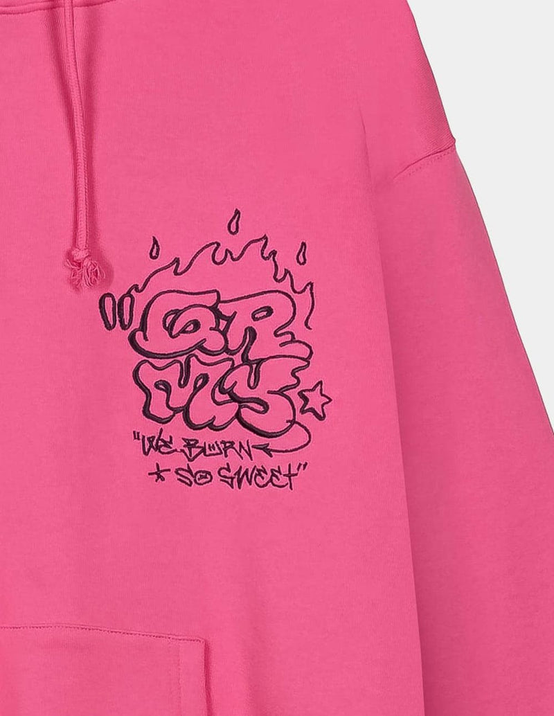 Sudadera con Capucha Grimey The Shelter Boxy Rosa Unisex
