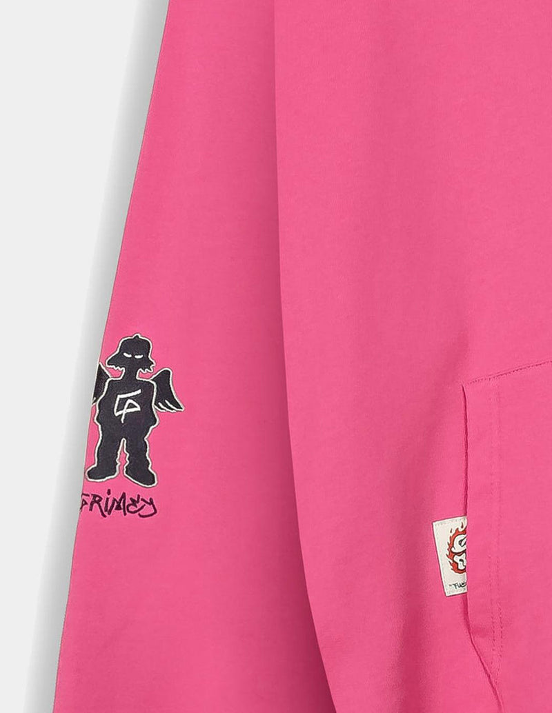 Sudadera con Capucha Grimey The Shelter Boxy Rosa Unisex