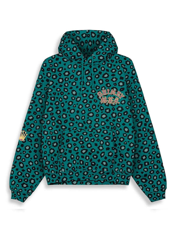 Sudadera con Capucha Grimey Royal Pow Boxy Verde Unisex
